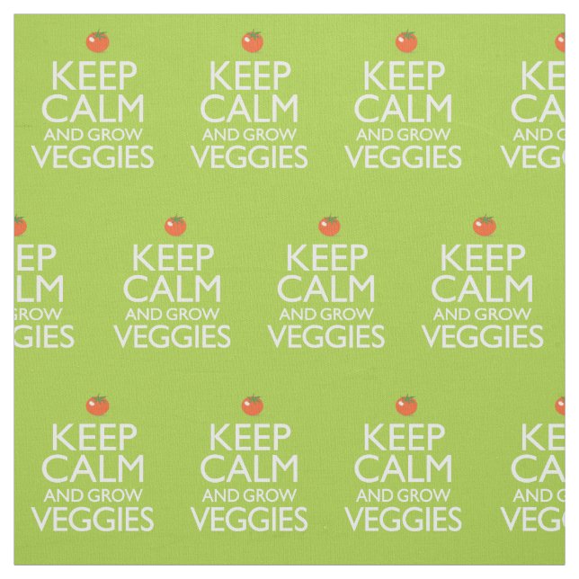 Keep Calm and Grow Veggies Fabric (Swatch)