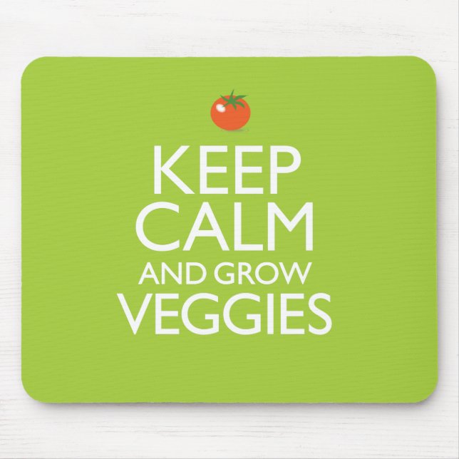 Keep Calm and Grow Veggies Mouse Mat (Front)