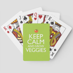 Keep Calm and Grow Veggies Playing Cards