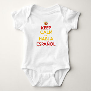 Keep Calm and Habla Español Baby Bodysuit