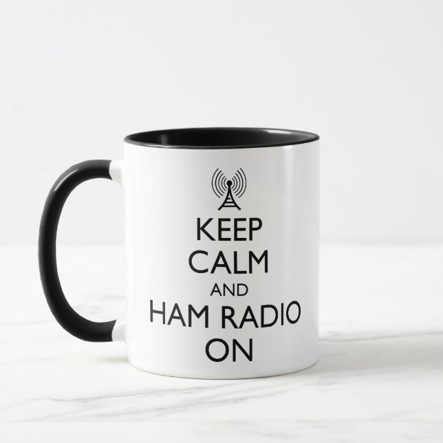 Keep Calm And Ham Radio On Mug (Left)