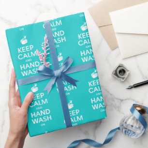Keep Calm And Hand Wash On - Doctor Nurse Germs Wrapping Paper