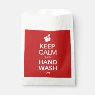 Keep Calm And Hand Wash On - Washing Hygiene Flu Favour Bags