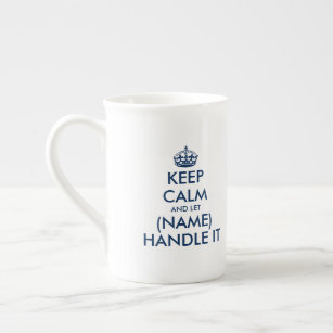 Keep calm and handle it 10 ounce curved lip mug