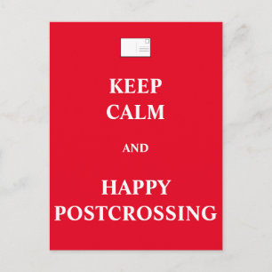 Keep calm and happy poscrossing postcard