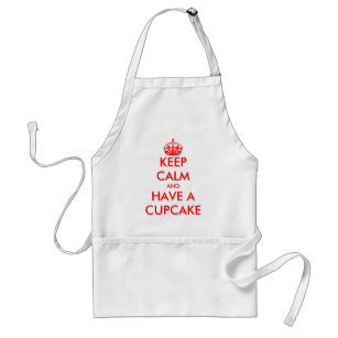 Keep calm and have a cupcake baking adult apron