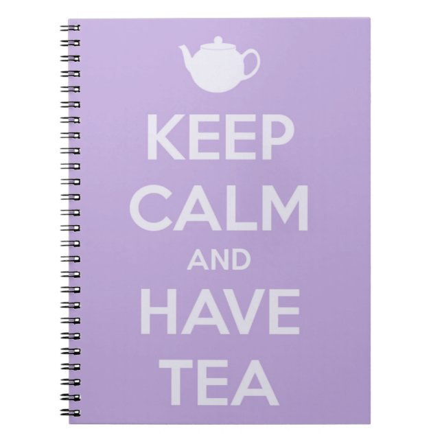 Keep Calm and Have Tea Lavender Notebook (Front)