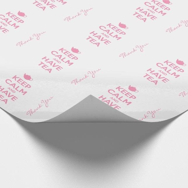 Keep Calm and Have Tea Personalised Wrapping Paper (Corner)