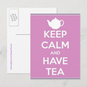 Keep Calm and Have Tea Postcard