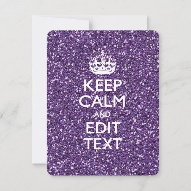 Keep Calm and Have Your Text Glamour Mauve (Front)