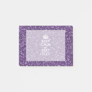 Keep Calm and Have Your Text Glamour Mauve Post-it Notes