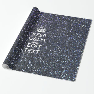 Keep Calm and Have Your Text on Midnight Wrapping Paper