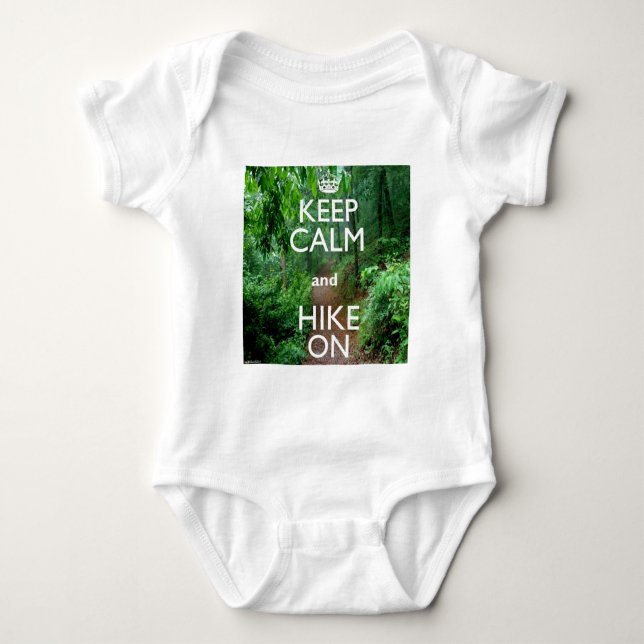 Keep Calm and Hike On Baby Bodysuit (Front)