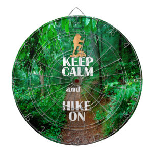 Keep Calm and Hike On Dartboard