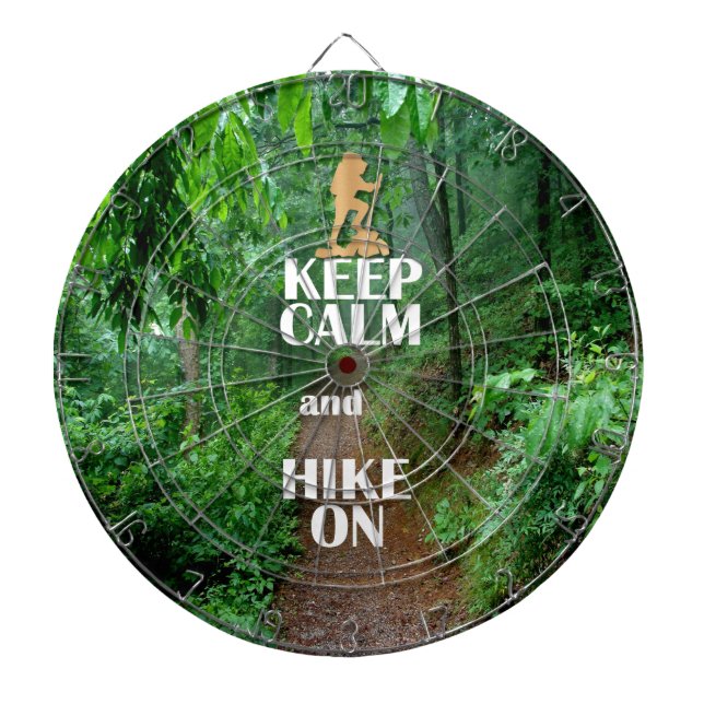 Keep Calm and Hike On Dartboard (Front)