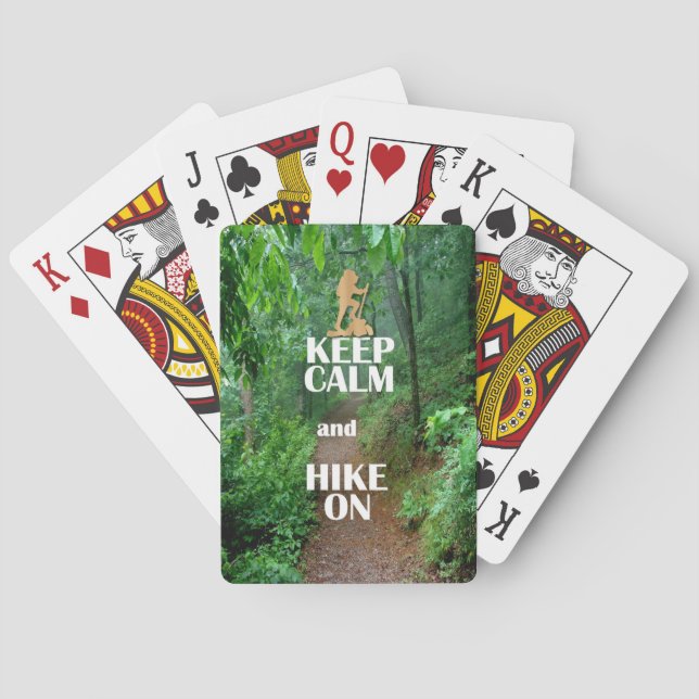 Keep Calm and Hike On Playing Cards (Back)