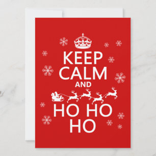 Keep Calm and Ho Ho Ho Invitation