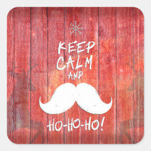 Keep calm and Ho-Ho-ho Square Sticker