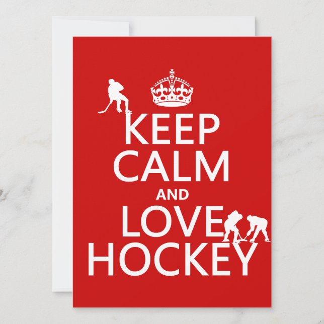 Keep Calm and Hockey On Invitation (Front)