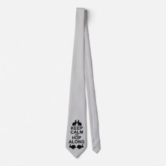 Keep Calm and Hop Along Tie (Light Grey)