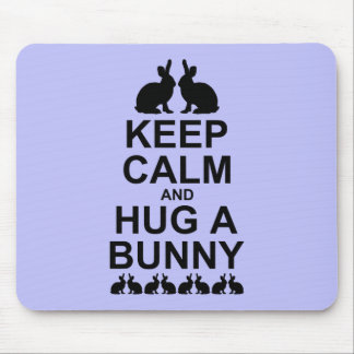 Keep Calm and Hug a Bunny Mousemat (Lilac)