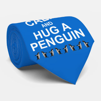 Keep Calm and Hug a Penguin Tie (Blue)