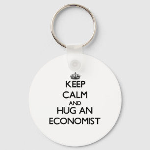 Keep Calm and Hug an Economist Key Ring