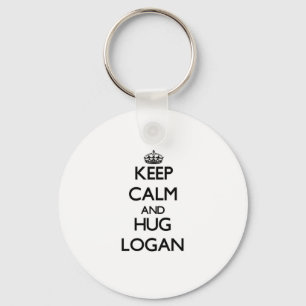 Keep Calm and Hug Logan Key Ring