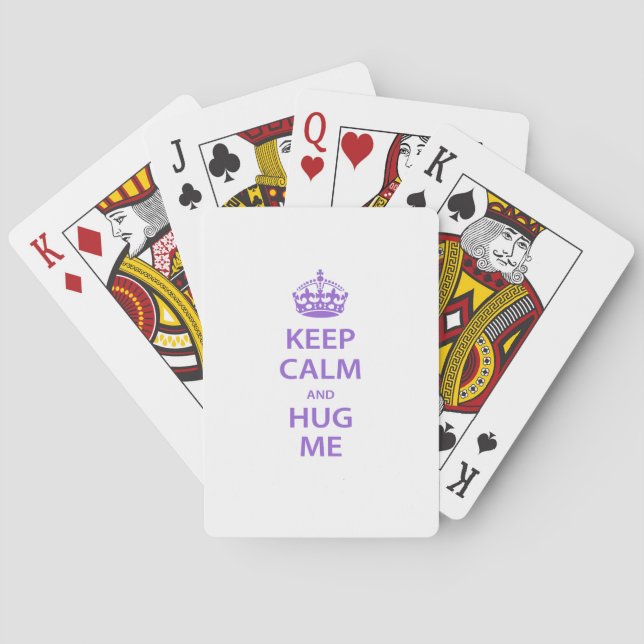 Keep Calm and Hug Me Playing Cards (Back)