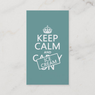 Keep Calm and Ice Cream Business Card