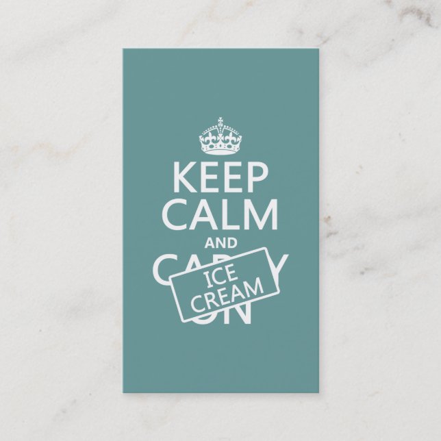 Keep Calm and Ice Cream Business Card (Front)