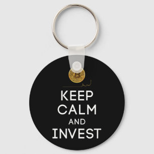 Keep Calm And Invest In Bit Coin Cryp To Currency Key Ring
