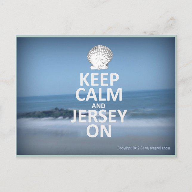 Keep Calm and Jersey On Postcard (Front)