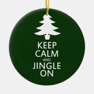 Keep calm and Jingle On Ceramic Tree Decoration
