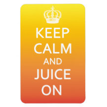 Keep Calm and Juice On Bright Fridge Magnet