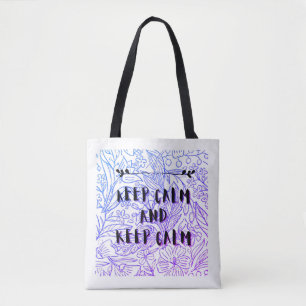 Keep calm and keep calm tote bag