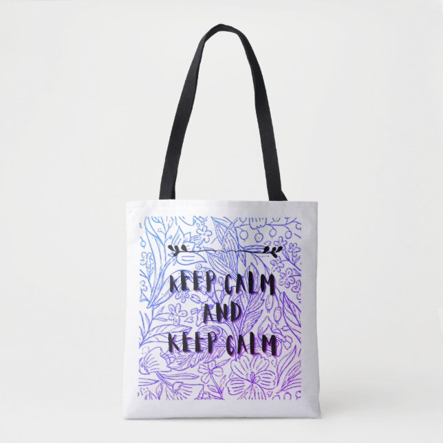 Keep calm and keep calm tote bag (Front)