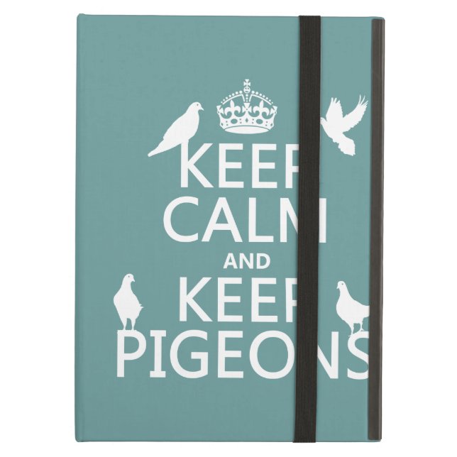 Keep Calm and Keep Pigeons - all colours iPad Air Cover (Front Closed)