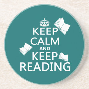 Keep Calm and Keep Reading Coaster