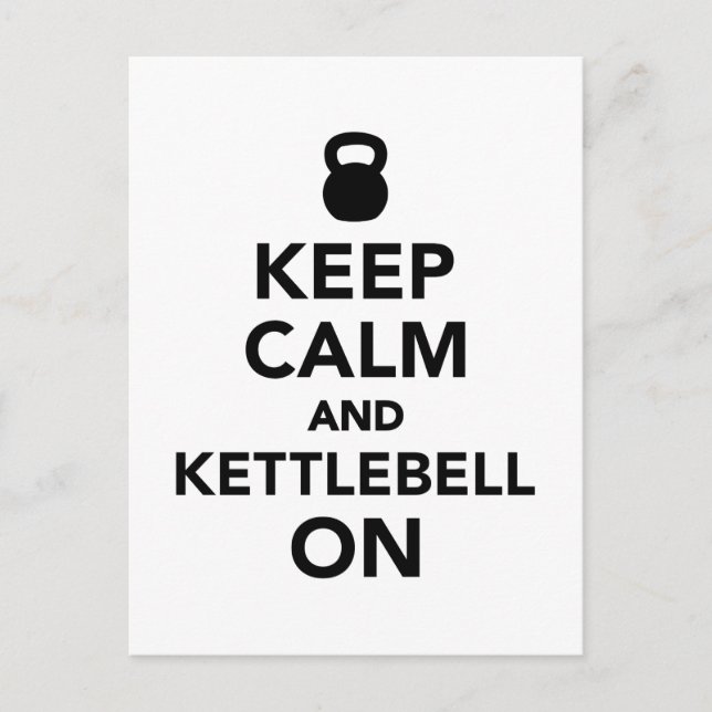 Keep calm and Kettlebell on Postcard (Front)