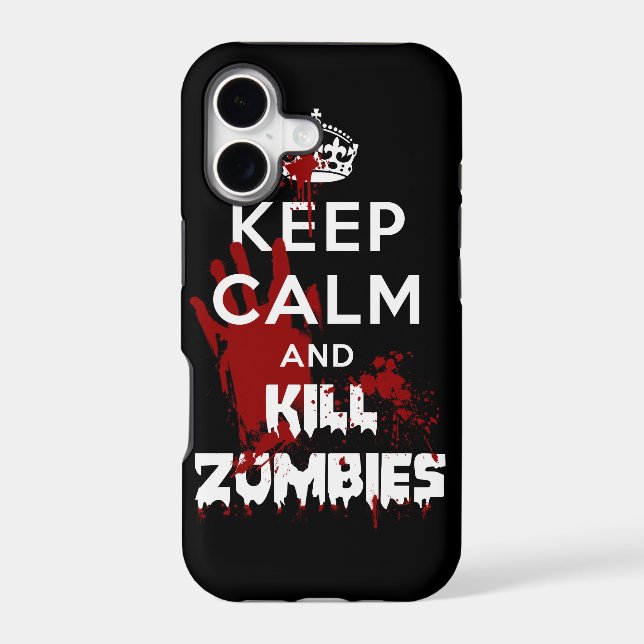 Keep Calm And Kill Zombies iPhone 5 Black Case (Back)