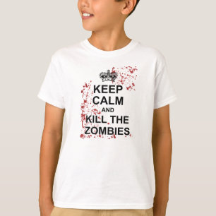 Keep Calm and Kill Zombies Kids Tee