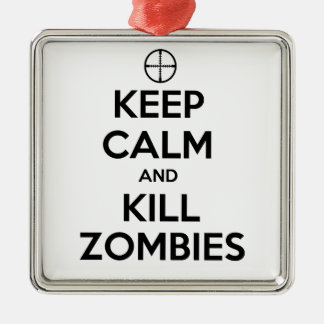 Keep Calm and Kill Zombies Metal Tree Decoration