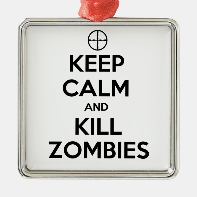 Keep Calm and Kill Zombies Metal Tree Decoration (Front)