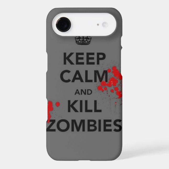 keep calm and kill zombies phone case (Back)