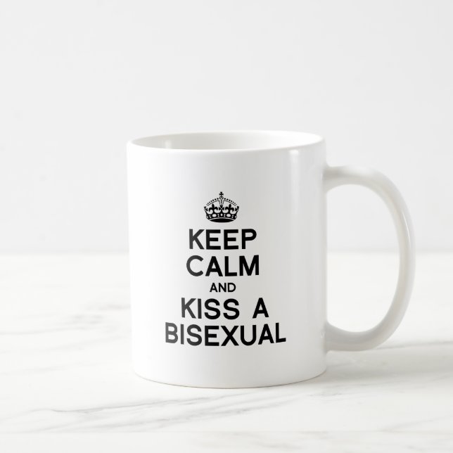 KEEP CALM AND KISS A BISEXUAL COFFEE MUG (Right)