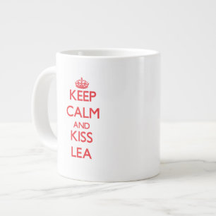 Keep Calm and kiss Lea Large Coffee Mug