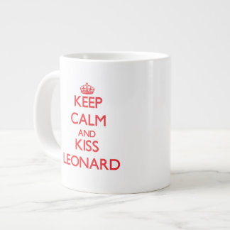 Keep Calm and Kiss Leonard Large Coffee Mug