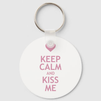 Keep Calm and Kiss Me Key Ring