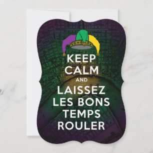 KEEP CALM and LAISSEZ LES BONS TEMPS ROULER Holiday Card